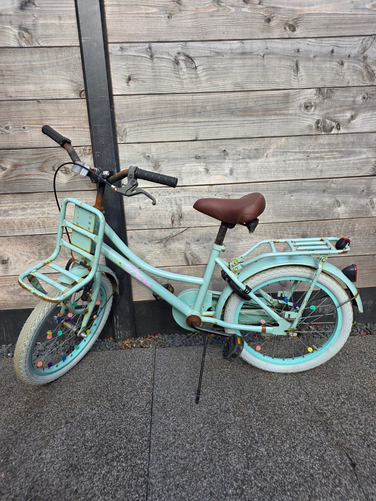 Diva kinderfiets - Gebruikt maar functioneel, Fietsen en Brommers, Fietsen | Meisjes, Gebruikt, 20 inch, Handrem, Velgrem, Ophalen