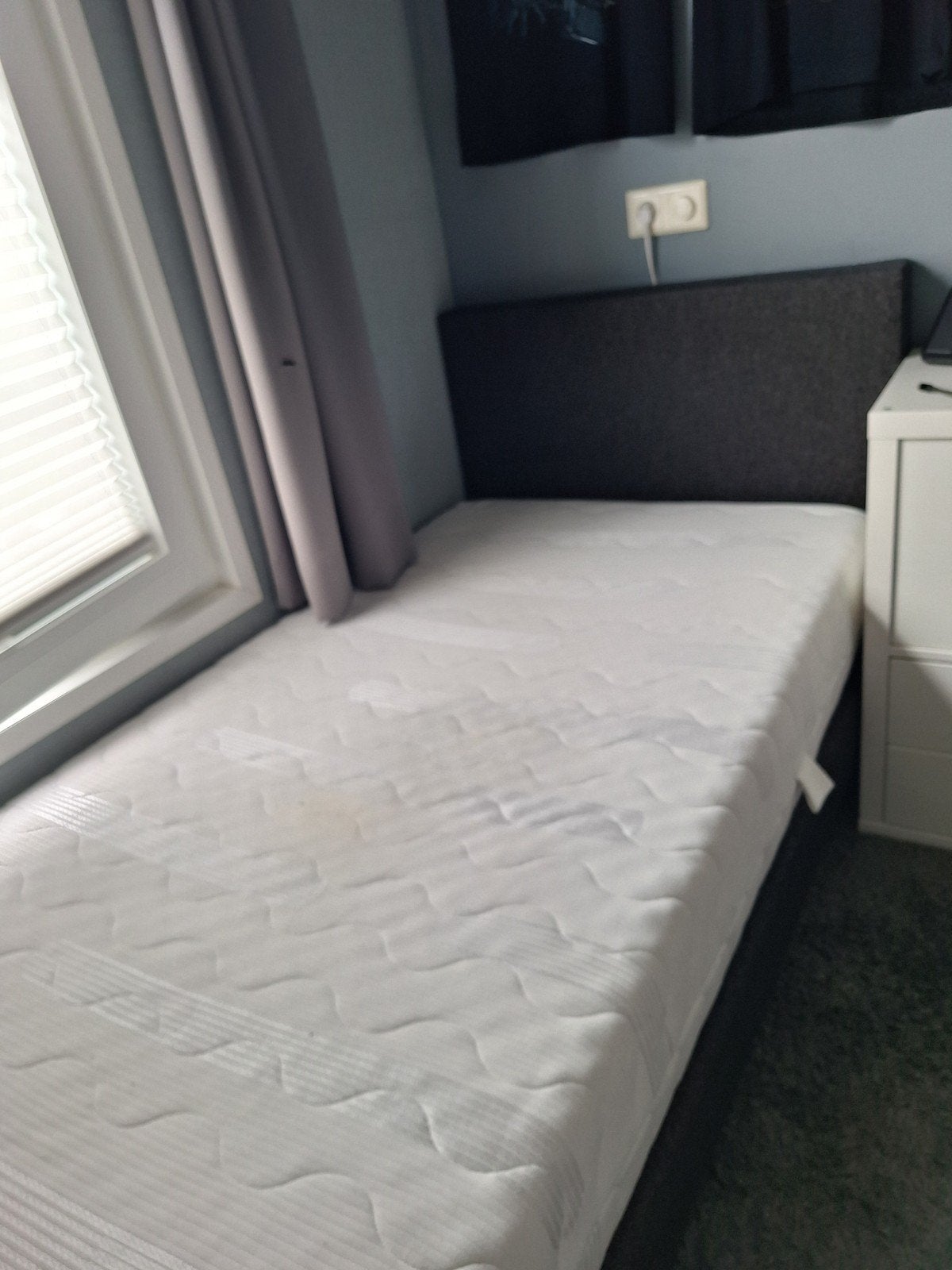boxspring 90x210, Ophalen, Gebruikt, 90 cm, Eenpersoons