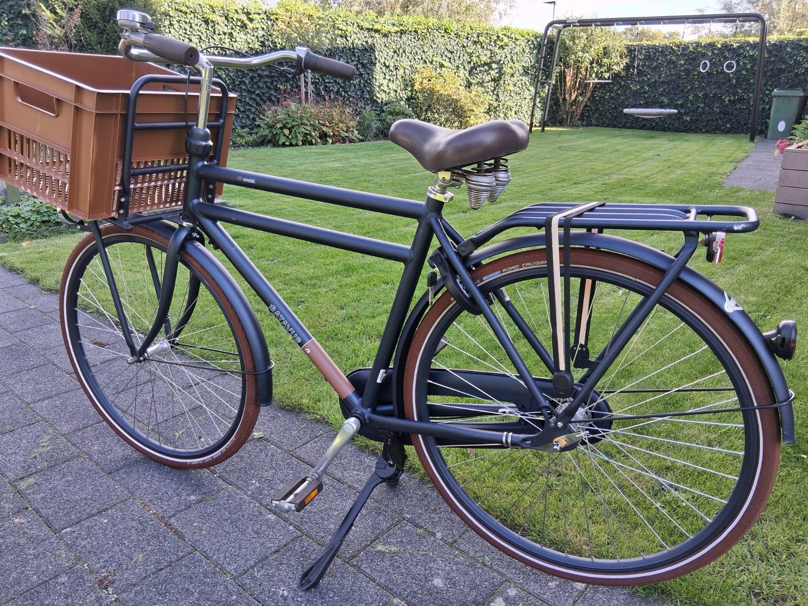 Mooie mat blauwe Batavus transportfiets framemaat 55, Ophalen, Terugtraprem, Versnellingen, Batavus