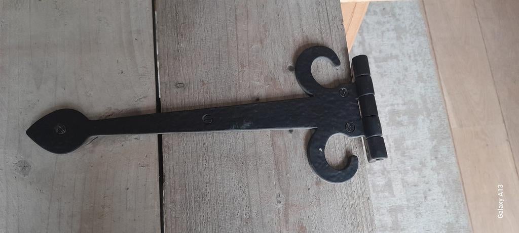 Decoratief scharnier 34 cm - Zwart ijzer, Ophalen, IJzer, Scharnier
