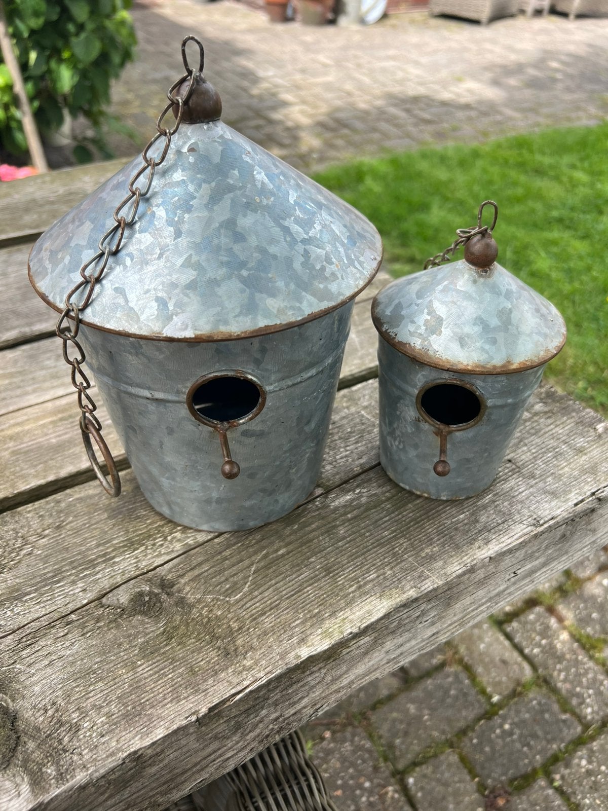 Zinken vogelshuisjes, Ophalen, Zo goed als nieuw
