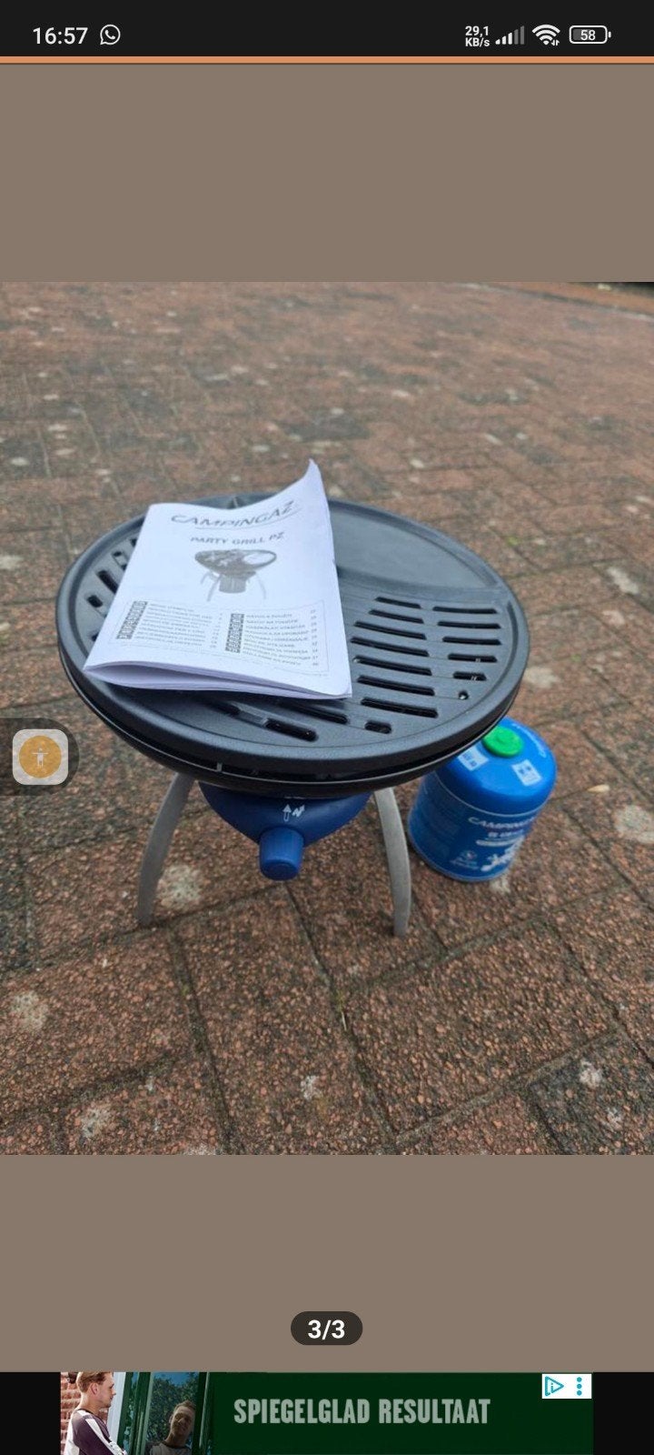 Campingaz Party Grill 200 - Compacte Gasbarbecue, Ophalen of Verzenden, Zo goed als nieuw, Campingaz