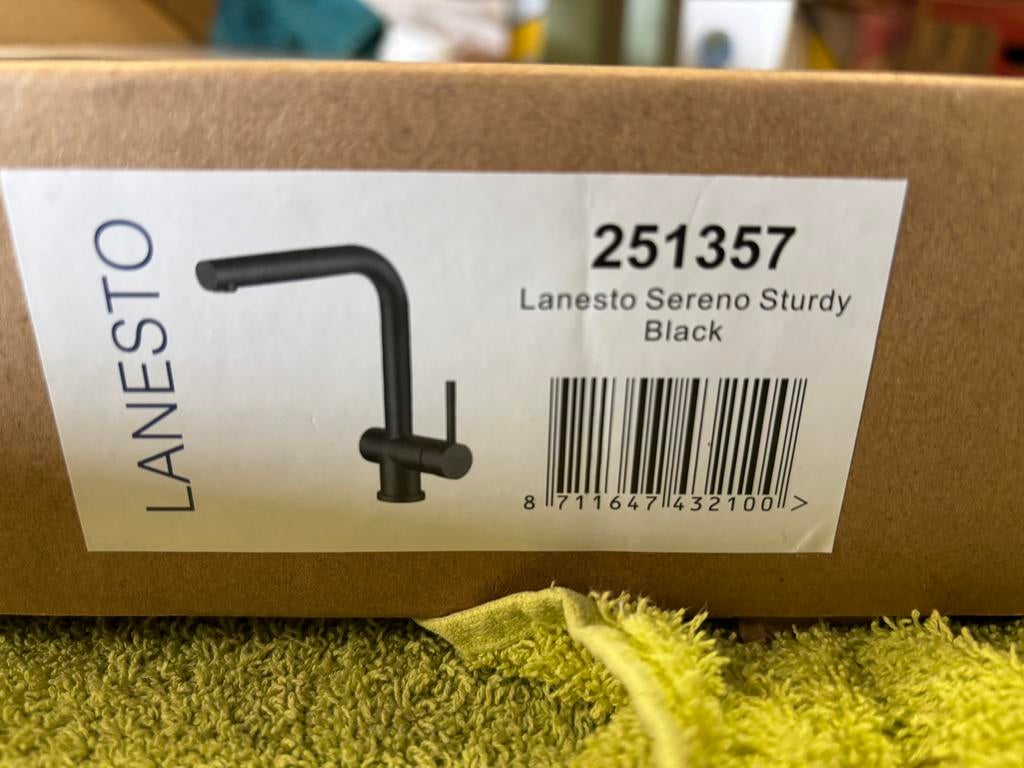 Lanesto Keukenkraan 360 Draaibaar - Onyx Zwart, Minder dan 50 cm, Zwart, Nieuw, Ophalen of Verzenden