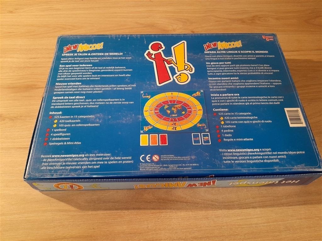 New Amigos - Het talenspel - Italiaans - Nederlands - s5876, Hobby en Vrije tijd, Gezelschapsspellen | Bordspellen, Verzenden