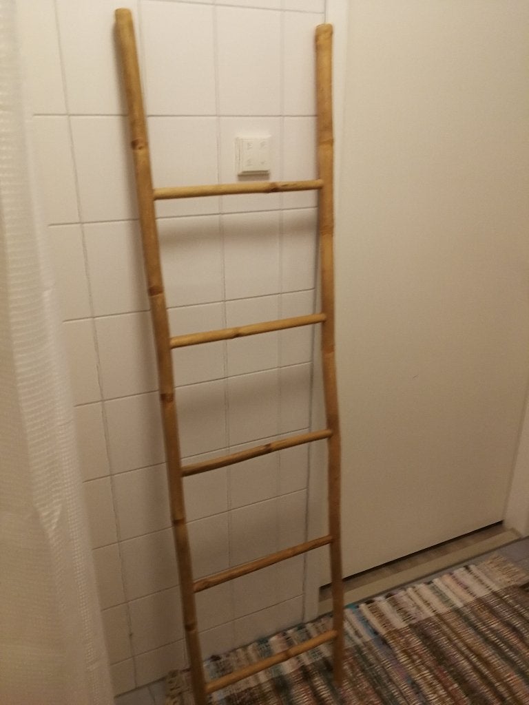 Bamboe trap decoratie trap sterk en stevig, Ophalen, 171 cm, Boho, Hout