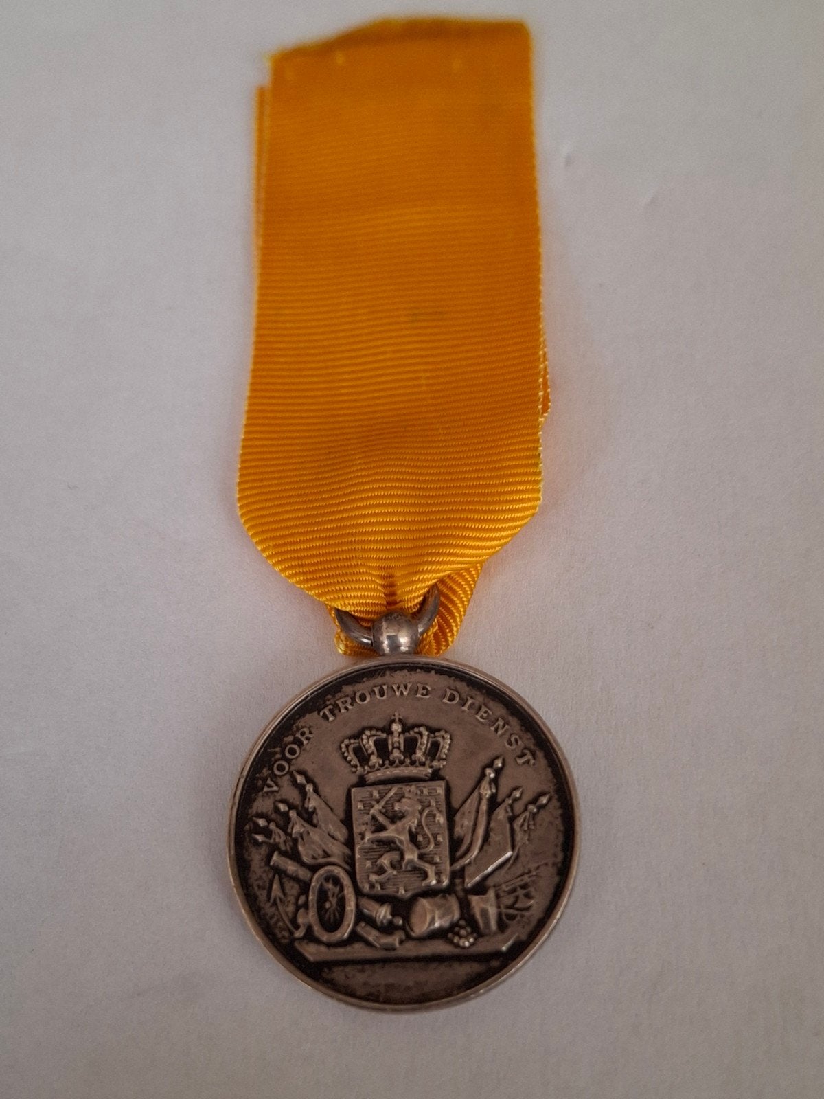 Medaille 24 jaar trouwe dienst, Ophalen of Verzenden, Landmacht, Nederland, Lintje, Medaille of Wings