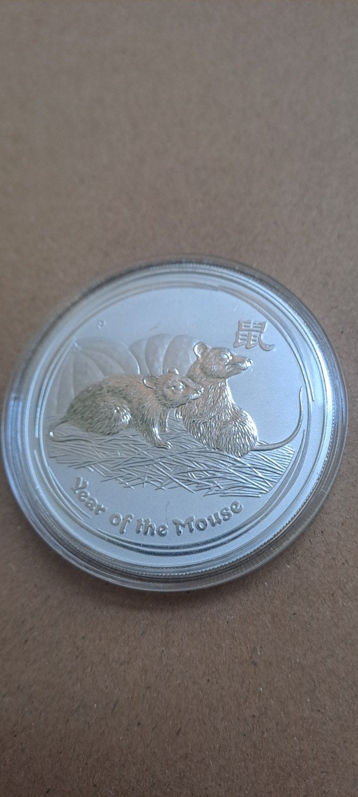 2008 Lunar Serie 2 Muis 2 oz Zilveren Munt, Ophalen of Verzenden, Losse munt, Zilver