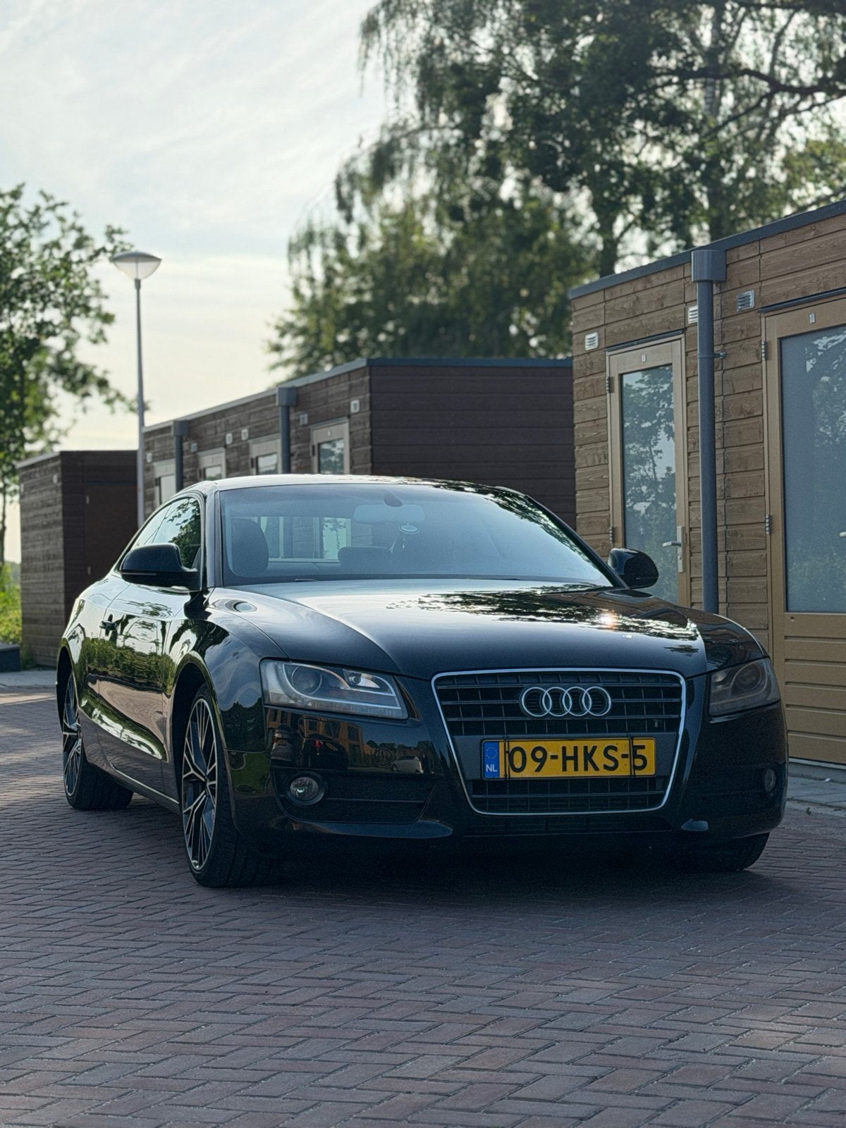 Audi A5 2.0 Tfsi 132KW Coupe Multitronic 2009 Zwart, Stof, Cruise Control, 4 cilinders, 1984 cc
