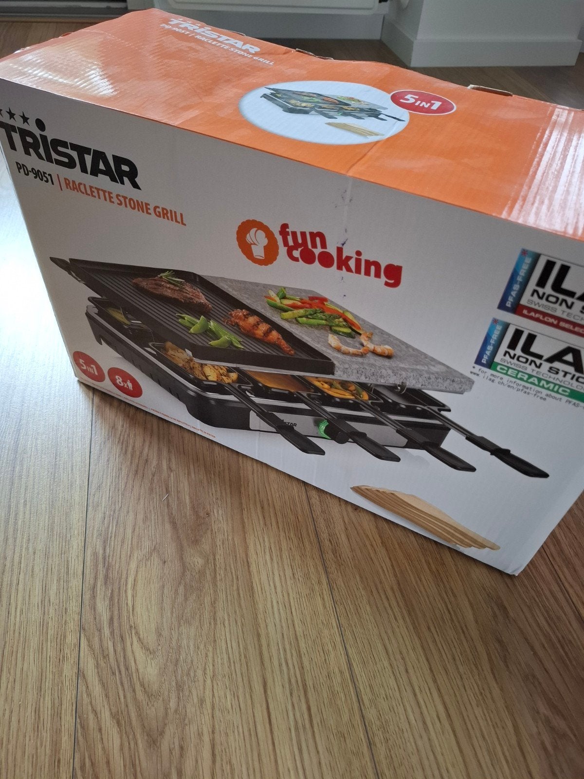 Tristar PD-9051 Raclette Stone Grill 5-in-1, Ophalen, Nieuw