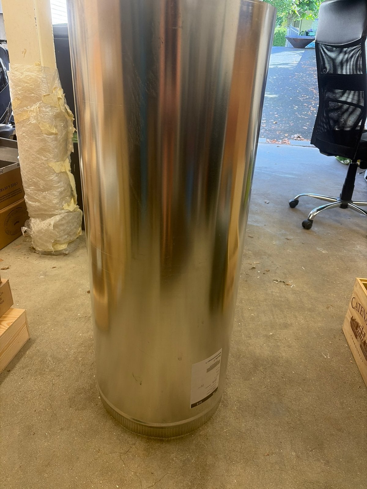 Ronde aluminium buis 1 meter, diameter 400mm, Ophalen of Verzenden, Gebruikt