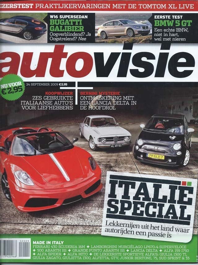 Autovisie 20 2009 : Alfa Romeo - Lancia Delta - BMW 5 GT, Ophalen of Verzenden, Gelezen, Algemeen