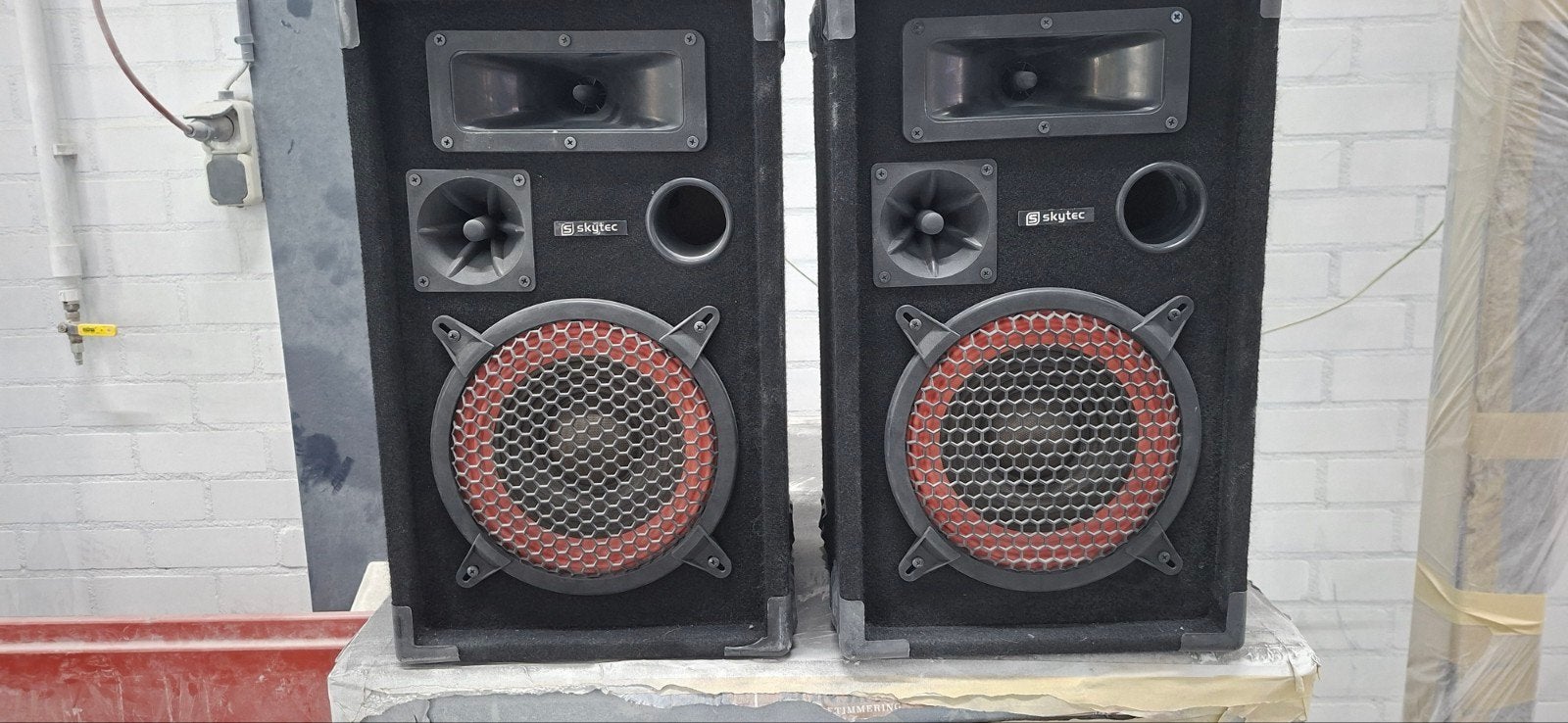 Skytec passieve luidsprekers (set van 2), Gebruikt, 120 watt of meer, Front, Rear of Stereo speakers, Ophalen