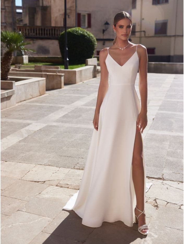 Uitverkoop nieuwe trouwjurk Adelina, Bianco Evento, maat 38, Trouwjurk, Wit, Ophalen of Verzenden, Bianco Evento