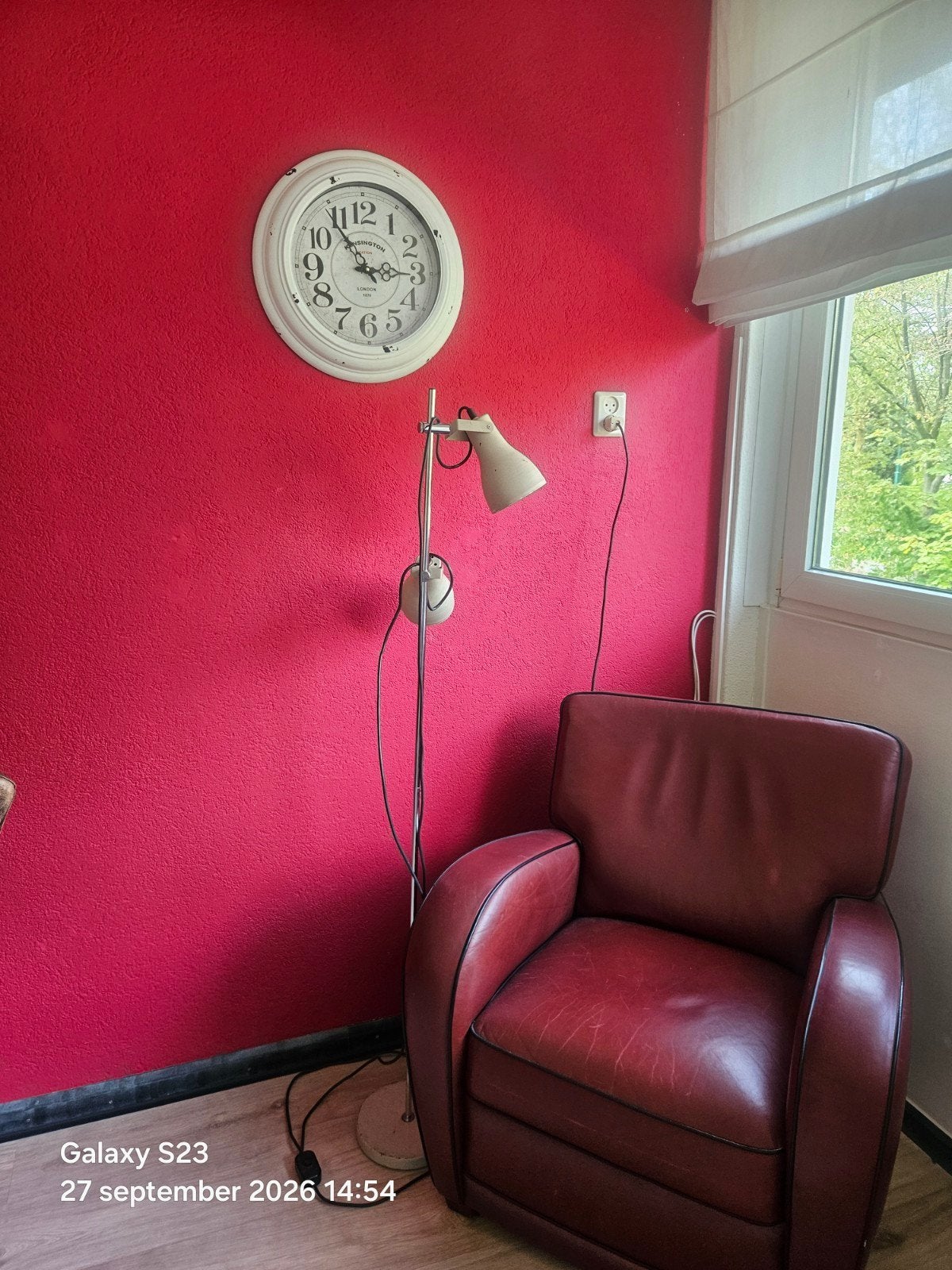 vintage staande lamp, Gebruikt, Metaal, 150 tot 200 cm, E27 (groot)
