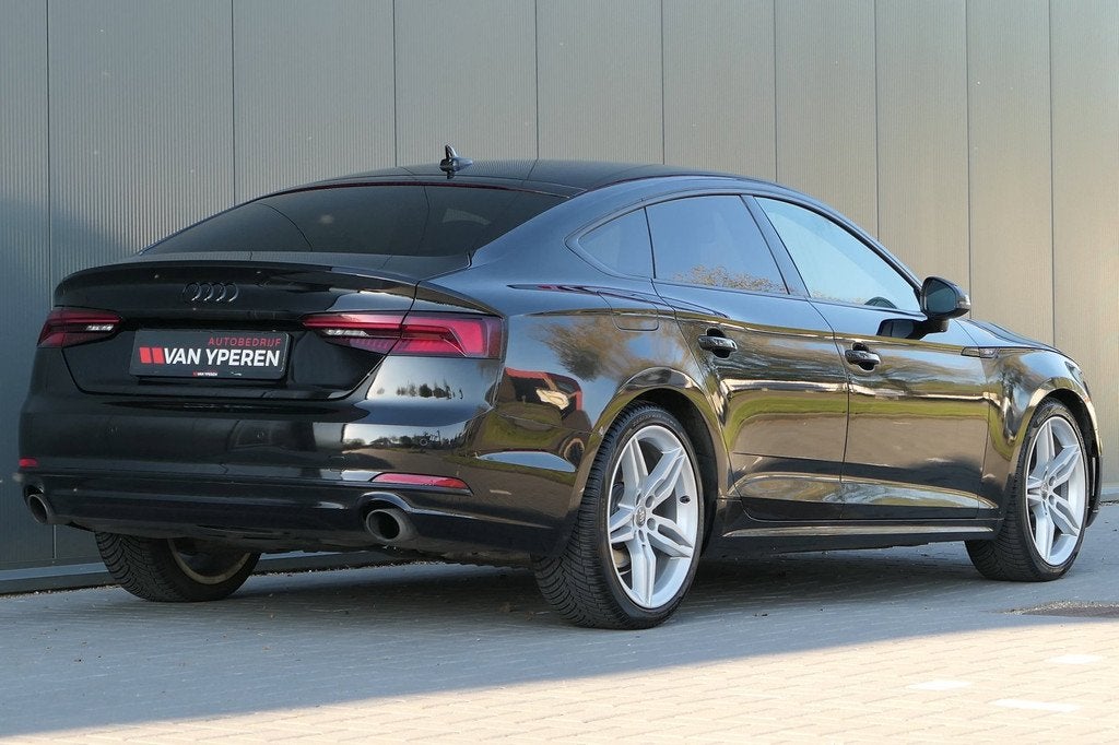 Audi A5 Sportback 2.0 TFSI S-Line Memory Navigatie Virtual, Auto's, Audi, Gebruikt, Zwart, 1984 cc, Blauw
