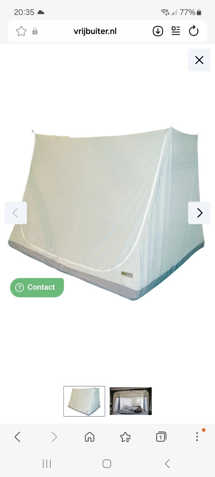 Eurotrail Tentbed - Comfortabel en Compact, Ophalen of Verzenden, Gebruikt, Tot en met 2