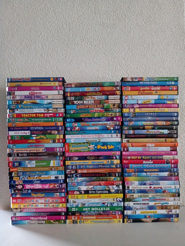 100 DVD'S voor Kinderen, Gebruikt, Alle leeftijden, Overige genres, Ophalen of Verzenden