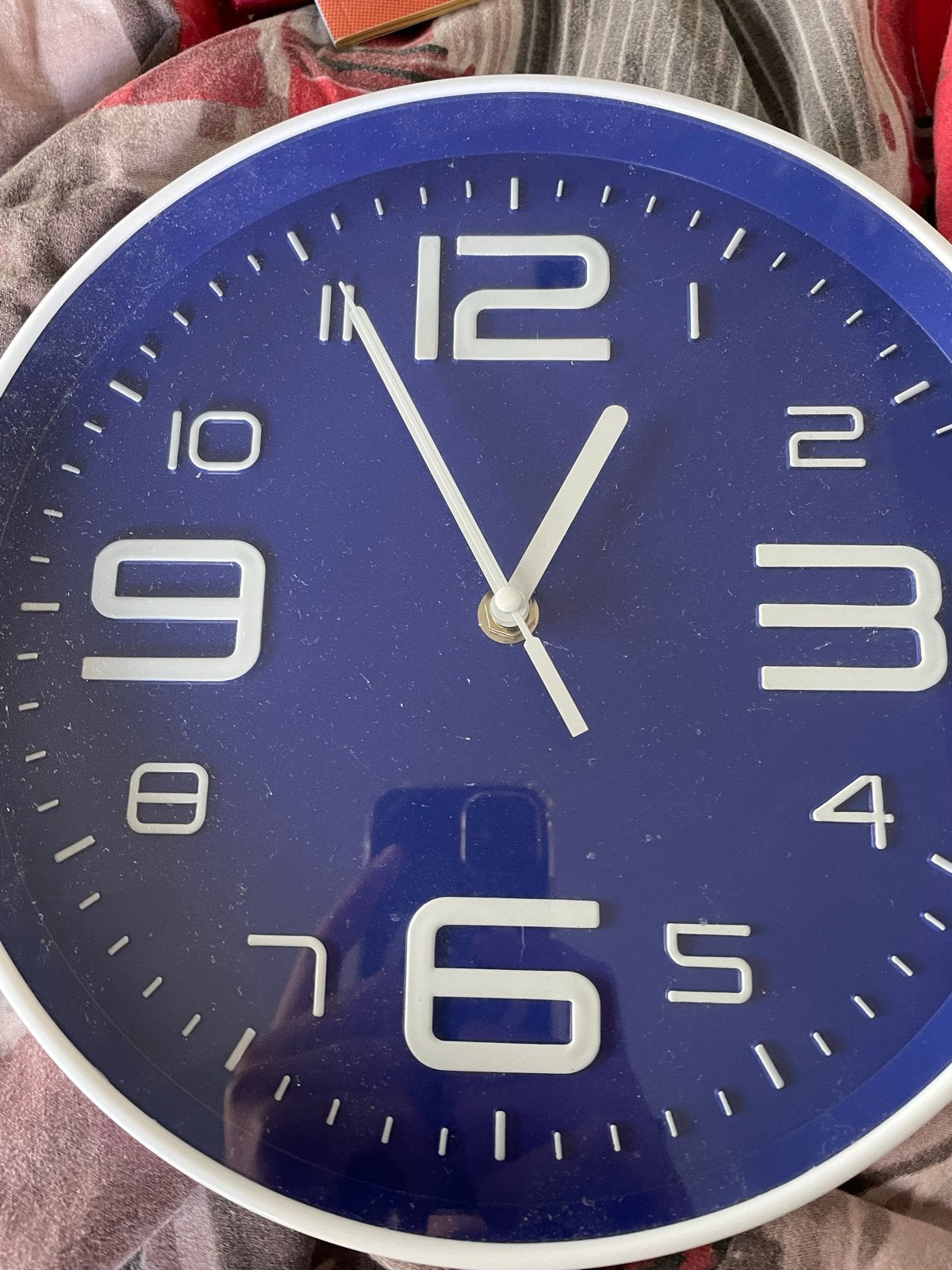 Blauwe klok, Ophalen of Verzenden, Zo goed als nieuw, Analoog, Wandklok