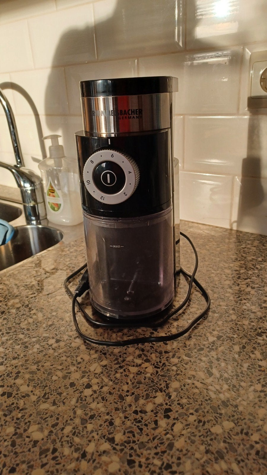 koffiemolen Rommelsbacher, Overige typen, Kunststof, Ophalen of Verzenden, Zo goed als nieuw