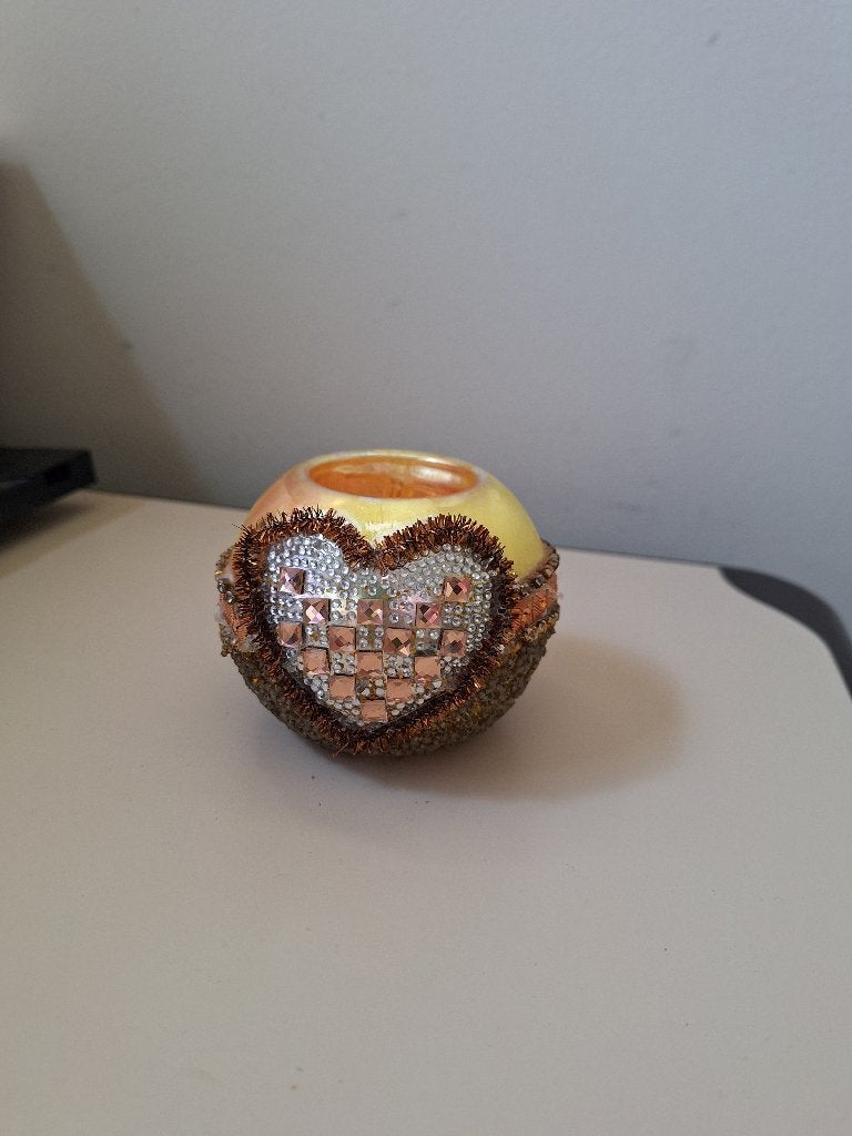 waxinelichtje hartje sfeerlicht, Ophalen of Verzenden, Zo goed als nieuw, Overige materialen