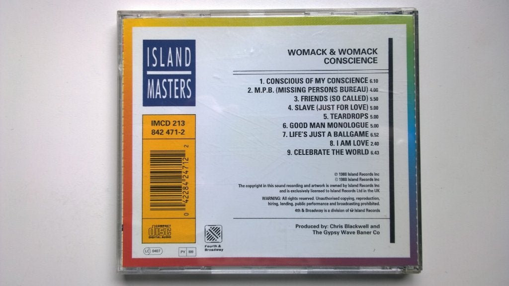 Womack & Womack - Conscience, Ophalen of Verzenden, 1980 - 1989, Zo goed als nieuw, Soul of Nu Soul