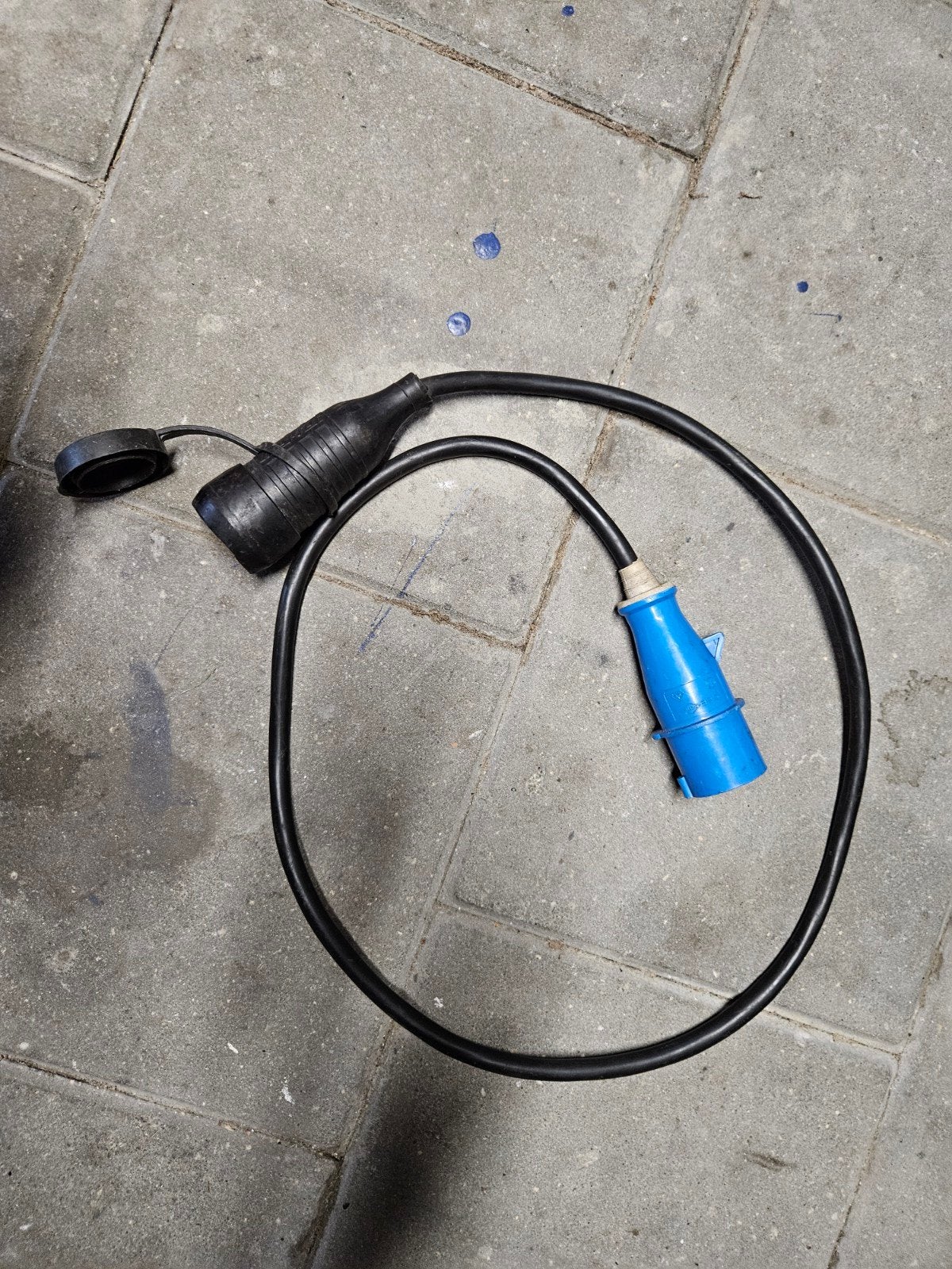 Verlengkabel 220V - 16A (blauw), Caravans en Kamperen, Ophalen, Gebruikt
