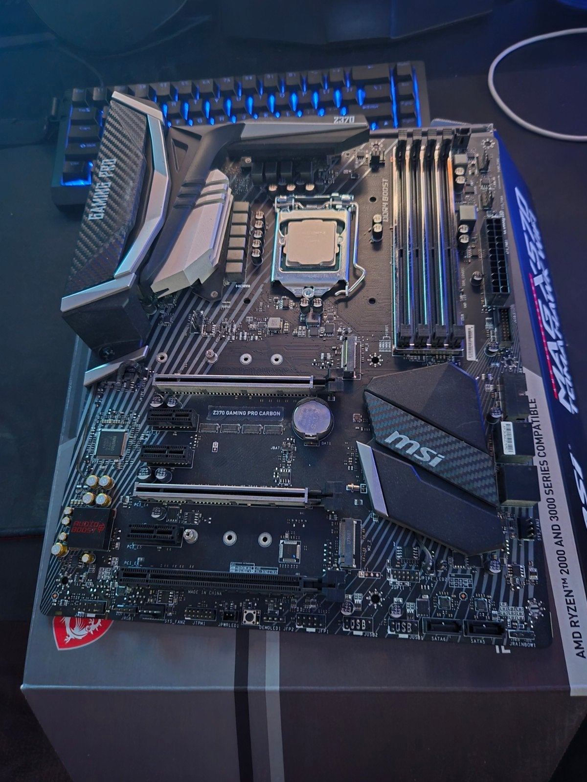 MSI Z370 Moederbord met Intel i5 8600K CPU, Computers en Software, LGA 1151, DDR4, Ophalen of Verzenden, Zo goed als nieuw