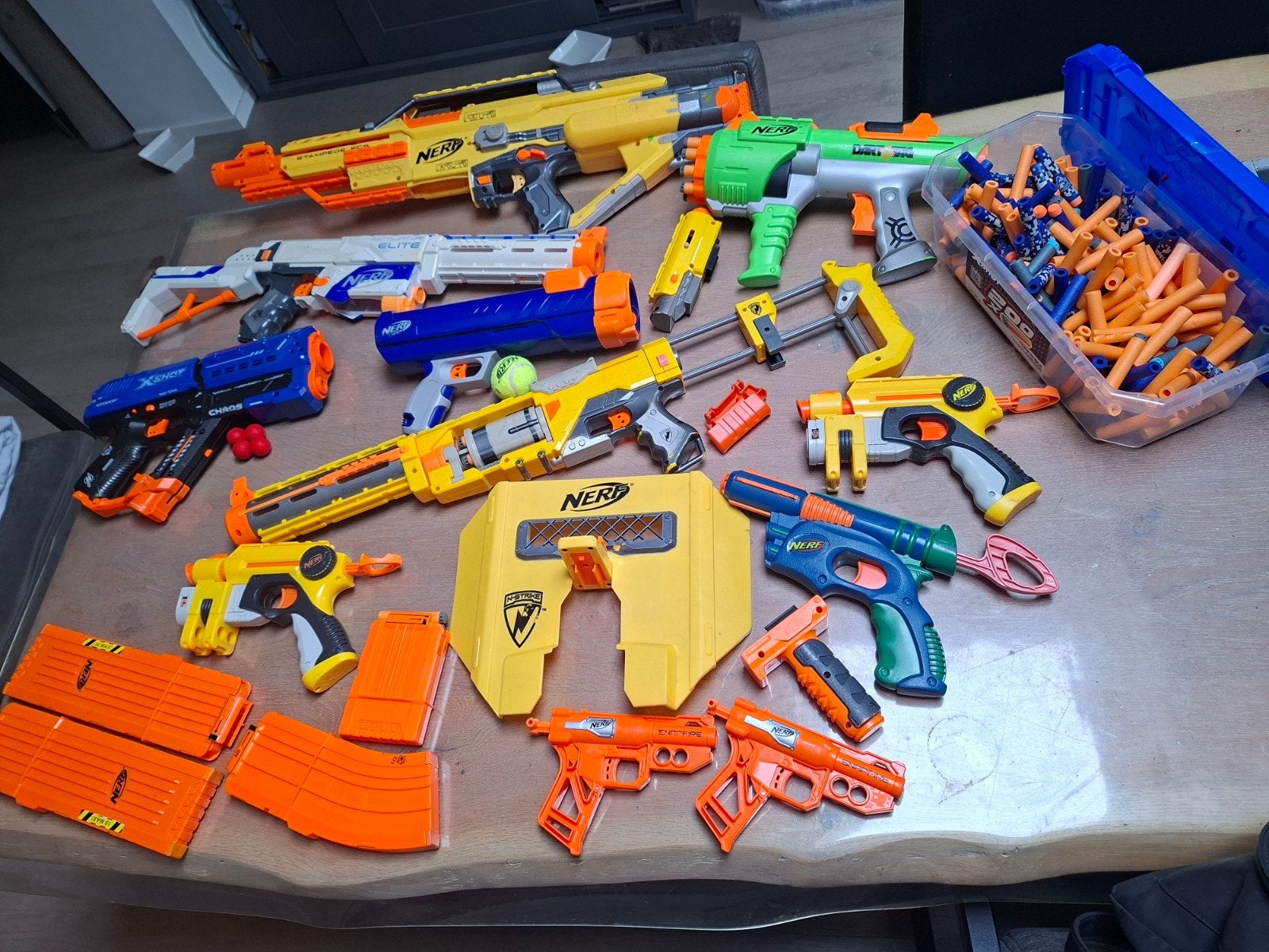 Grote Nerf Blaster Collectie met Accessoires en Munitie, Ophalen of Verzenden, Gebruikt