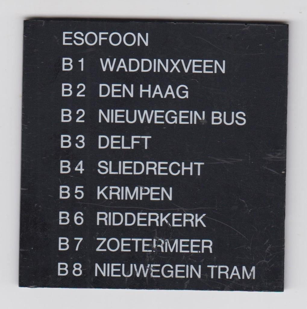 esofoon-plaatsnamenschildje, Ophalen of Verzenden, Bus of Metro, Overige typen