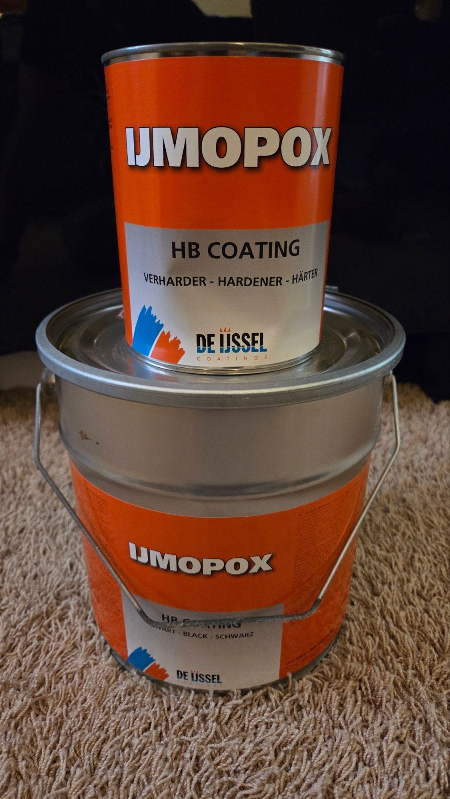 IJmopox HB Coating 2-componenten Antifouling Zwart Nieuw, Ophalen of Verzenden, Nieuw, Verven