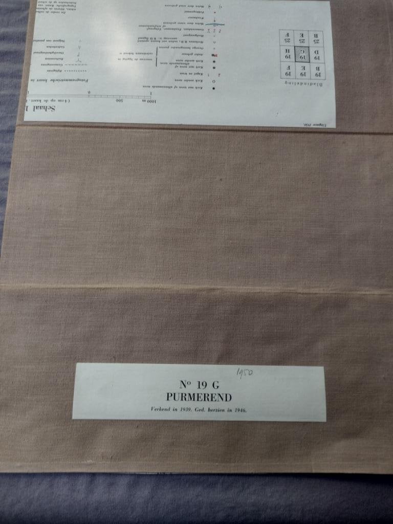 19 G Purmerend Middelie Oosthuizen Beets Plattegrond 1950, Ophalen of Verzenden