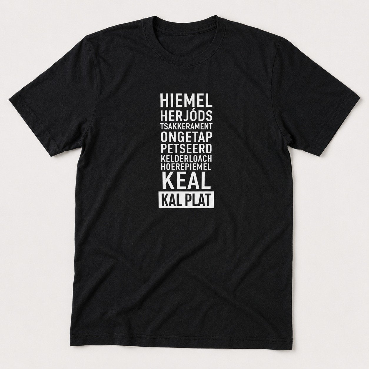 T-shirt – Kleine rugprint – Premium 209g - 100% katoen, Ophalen of Verzenden, Nieuw, Overige maten, Wit