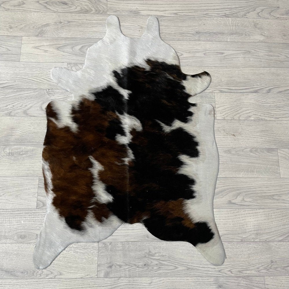 Mini koeienhuid bruin wit zwart 90x60cm #512 | Lederstore, Nieuw, Overige vormen, Zwart, 50 tot 100 cm