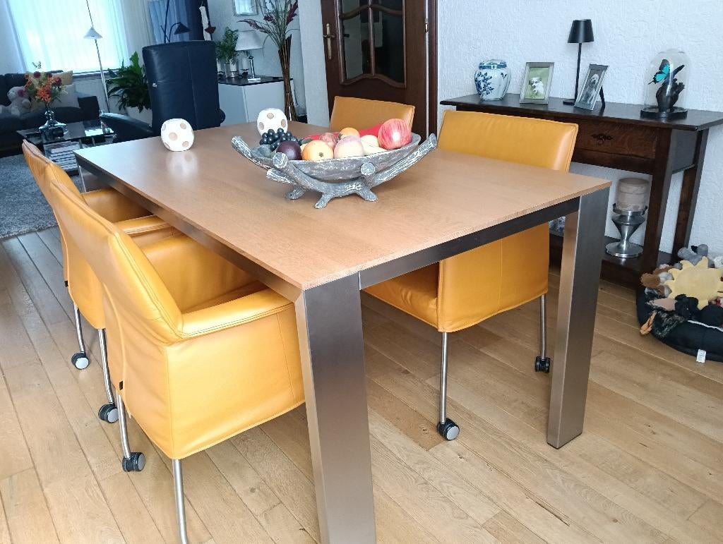 Eetkamertafel, Ophalen, Modern design, 50 tot 100 cm, Zo goed als nieuw