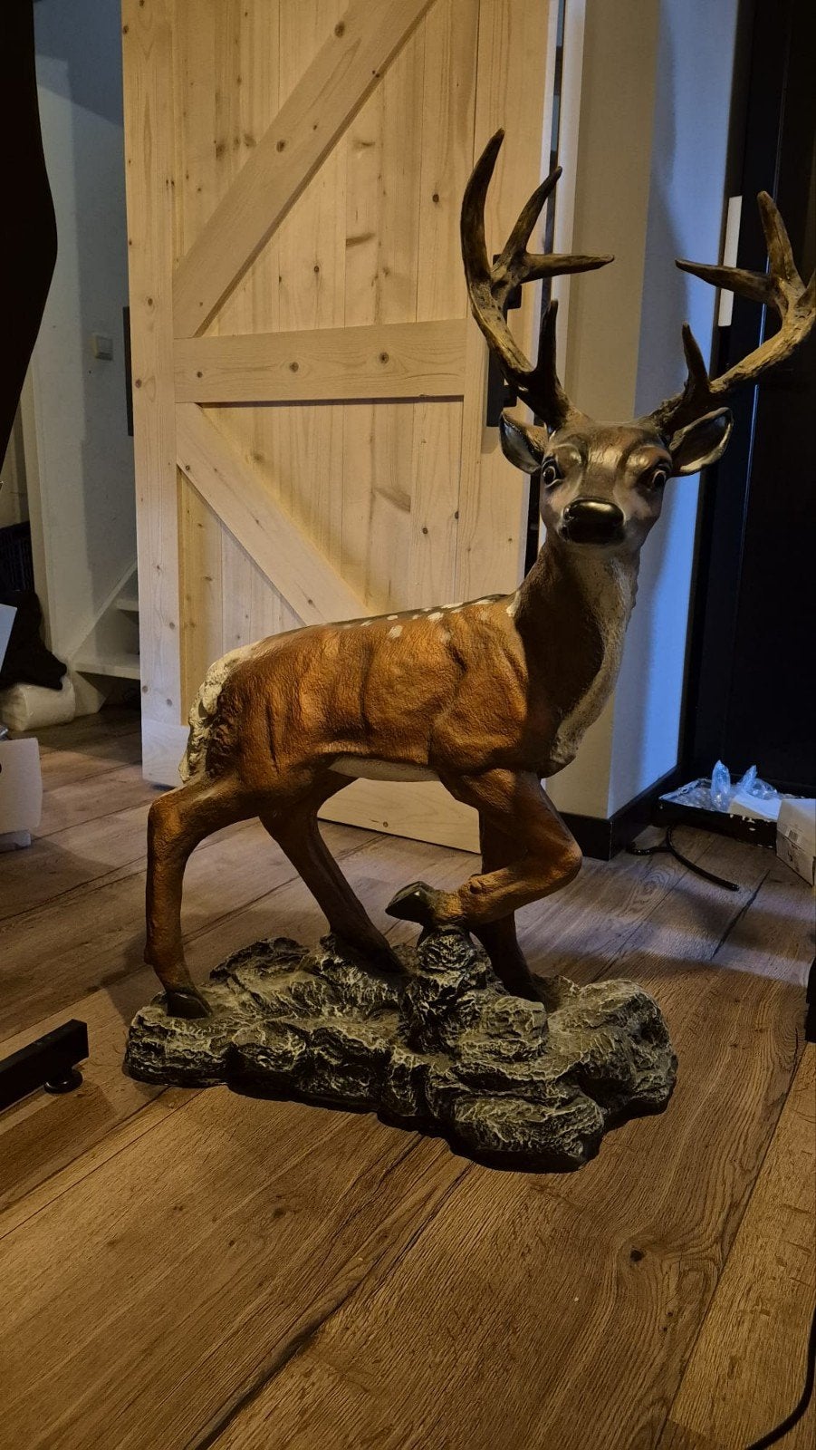 hert decoratief beeld, Ophalen, Gebruikt, Kunststof, Landelijk