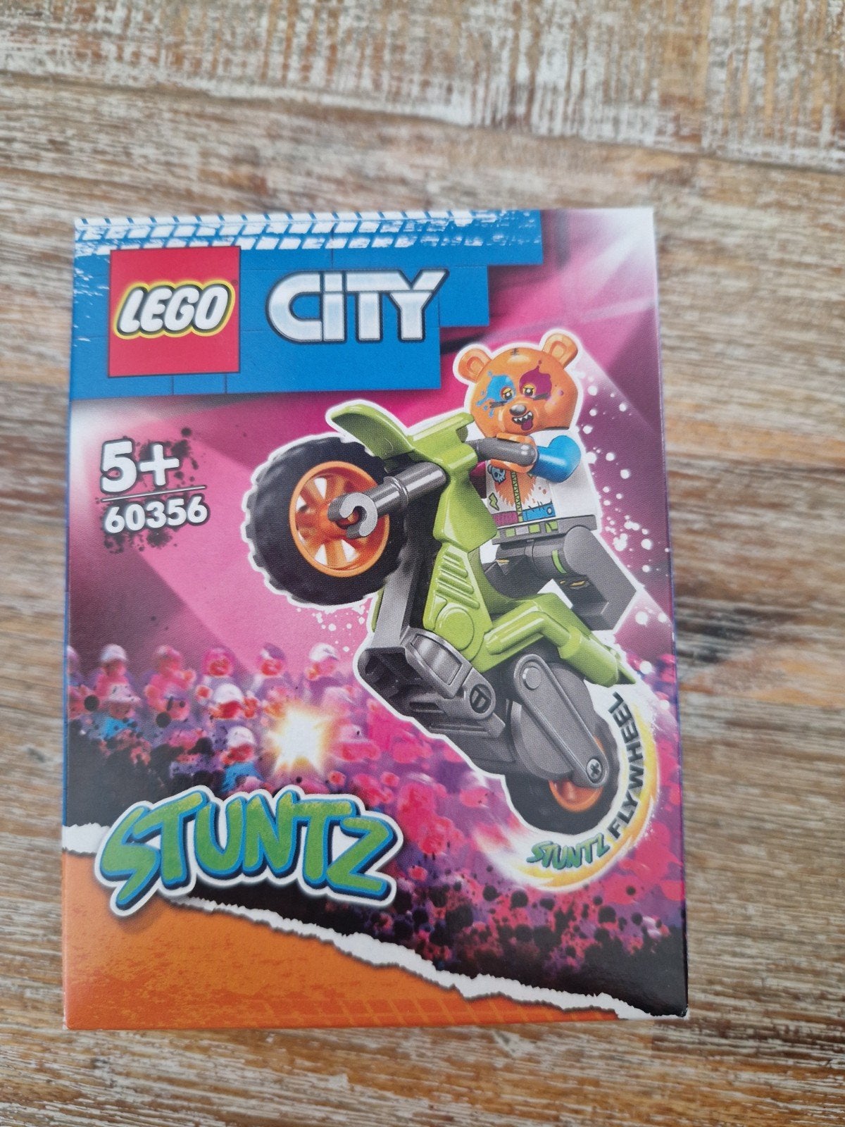 LEGO City Stuntz 60356 Stuntmotor met Beer Minifiguur, Verzenden, Nieuw, Overige merken