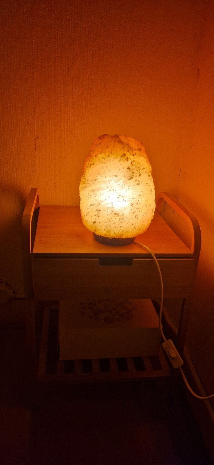 Grote Zoutlamp - Zacht Indirect Licht & Heilzaam, Met schakelaar, Overige merken, Gebruikt, Natuurlijk materiaal