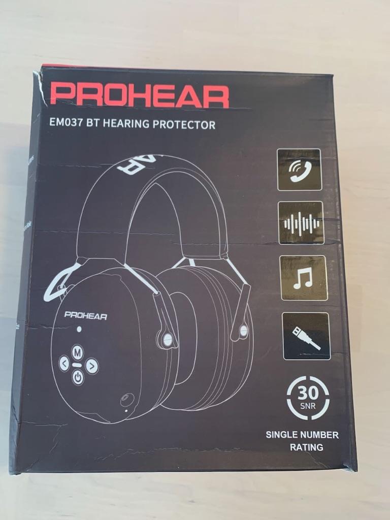 PROHEAR EM037 Bluetooth gehoorbeschermer koptelefoon, Overige merken, Ophalen of Verzenden, Zo goed als nieuw, Over oor (circumaural)