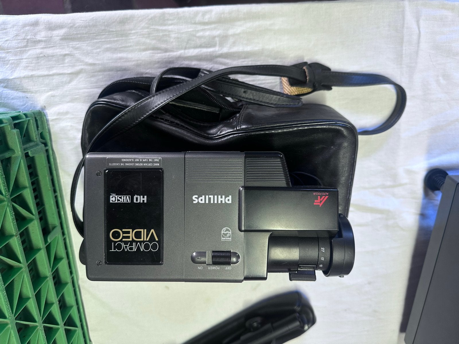 Philips Compact Video HQ VHS-C Camcorder met Tas, Audio, Tv en Foto, Videocamera's Analoog, Ophalen, VHS-C of SVHS-C, Camera