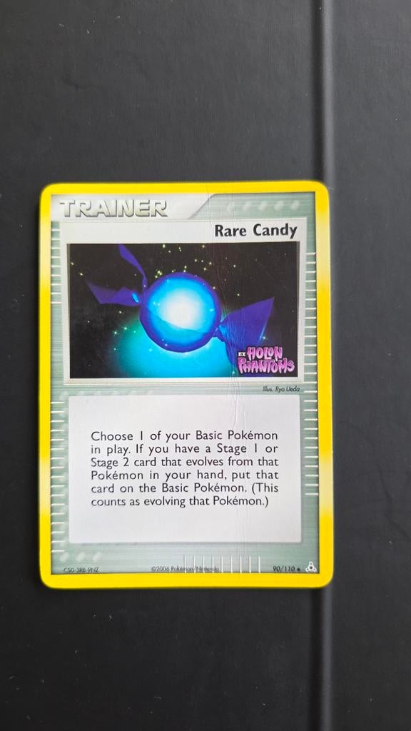 Rare Candy #90 Reverse Holo Stamped - Ex Holon Phantoms, Ophalen of Verzenden, Gebruikt, Losse kaart, Foil