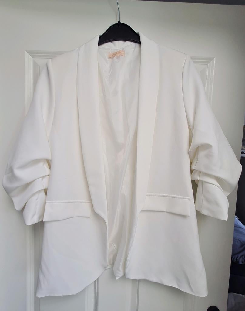 Perla Nera blazer * wit * 3/4 mouwen * als nieuw * M/L, Wit, Ophalen of Verzenden, Zo goed als nieuw, Jasje