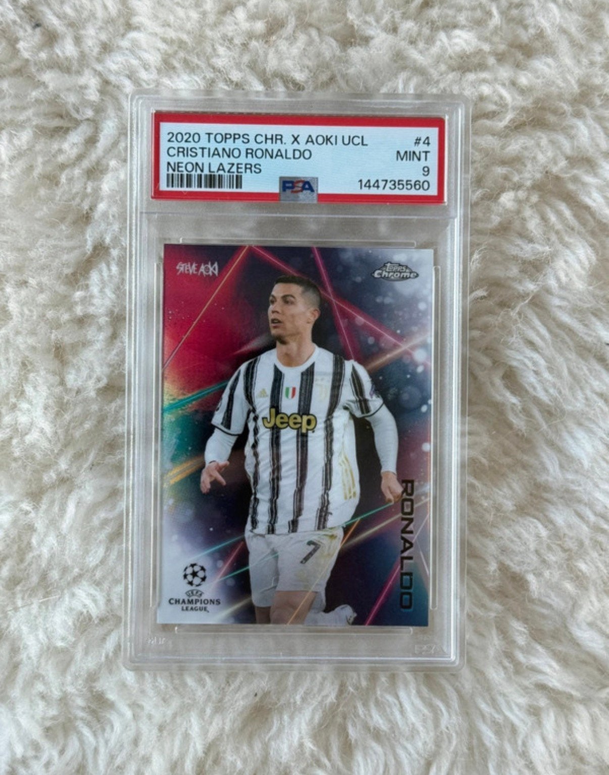 Cristiano Ronaldo Topps Chrome PSA 9 Mint Voetbalkaart, Verzamelen, Sportartikelen en Voetbal, Ophalen of Verzenden, Zo goed als nieuw