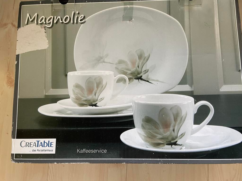 Compleet 18-delig Koffieservies Magnolia Rosé, Nieuw, Ophalen of Verzenden, Overige stijlen, Porselein