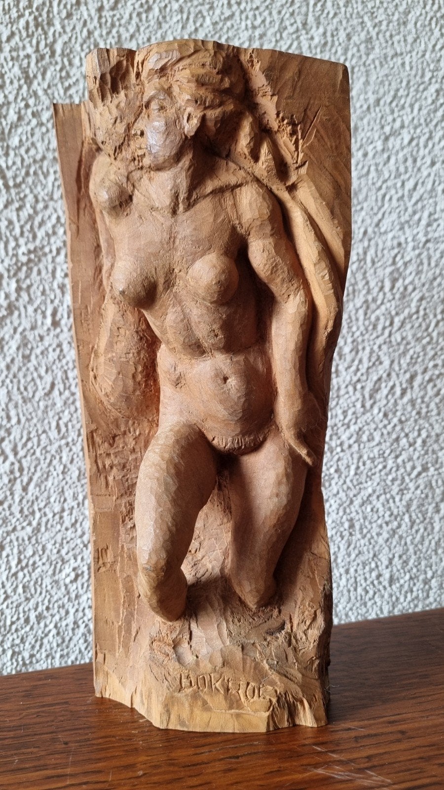 Houtsnijwerk Amsterdamse school art deco jaren 30 gesigneerd, Antiek en Kunst, Ophalen of Verzenden