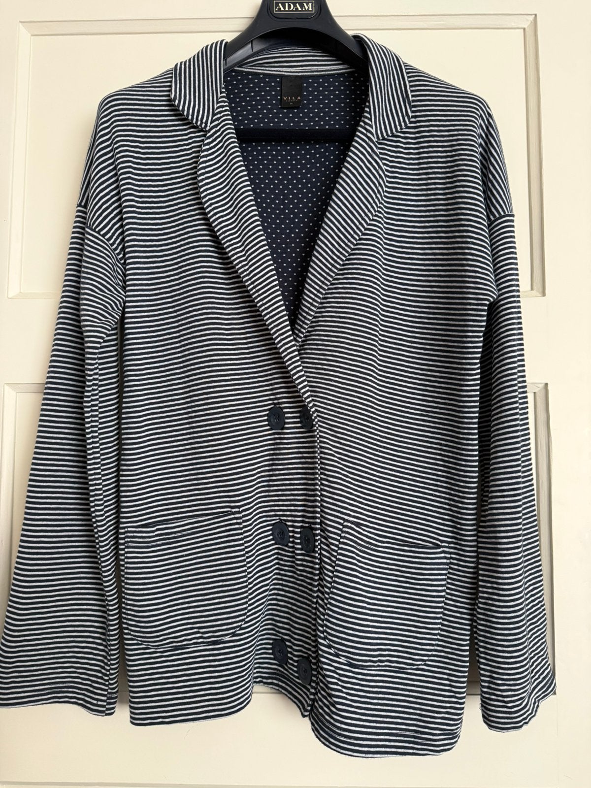 Vila blauw wit gestreepte tricot blazer mt XL Nieuw, Blauw, Maat 46/48 (XL) of groter, Nieuw, Ophalen of Verzenden