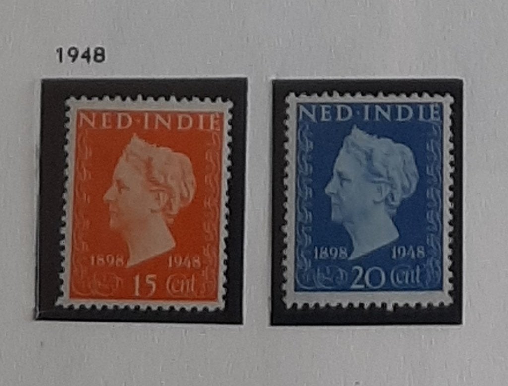 1948 Nederlands Indië Wilhelmina Gouden Jubileum Postfris, Ophalen, Postfris, Nederlands-Indië