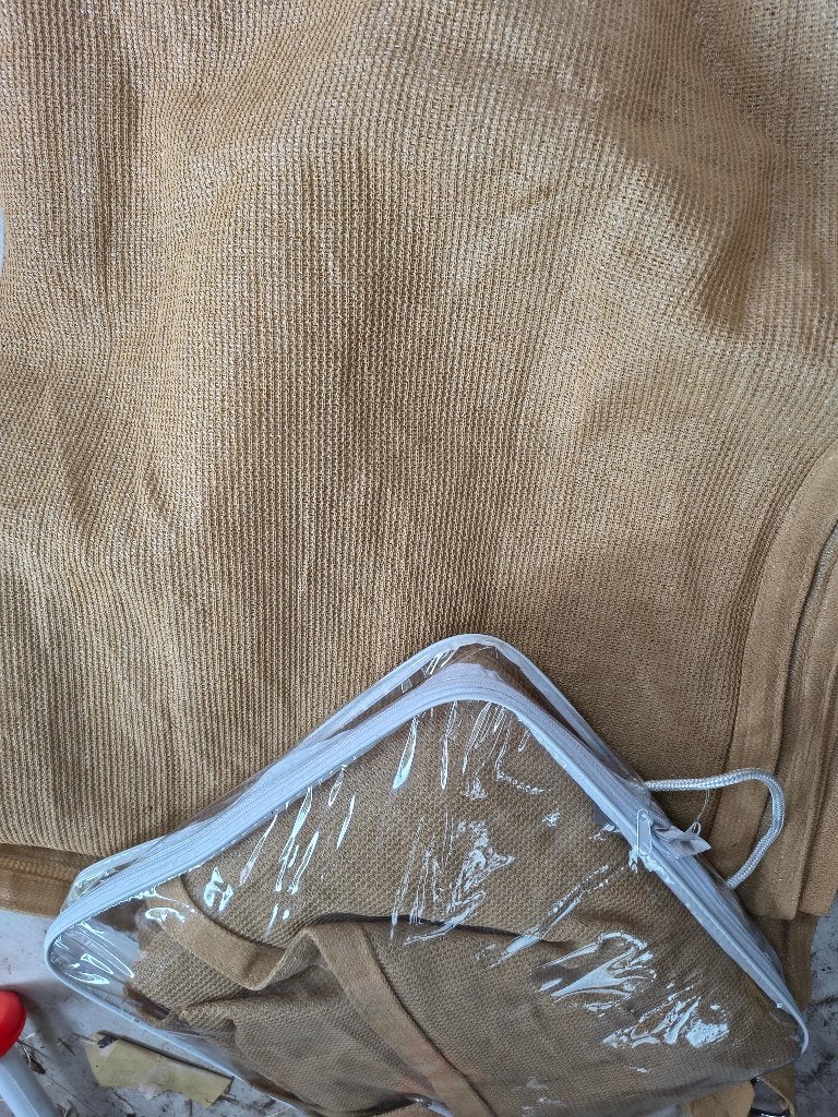 Floracord Schaduwdoek 250x300cm beige (2x), Ophalen, Zo goed als nieuw