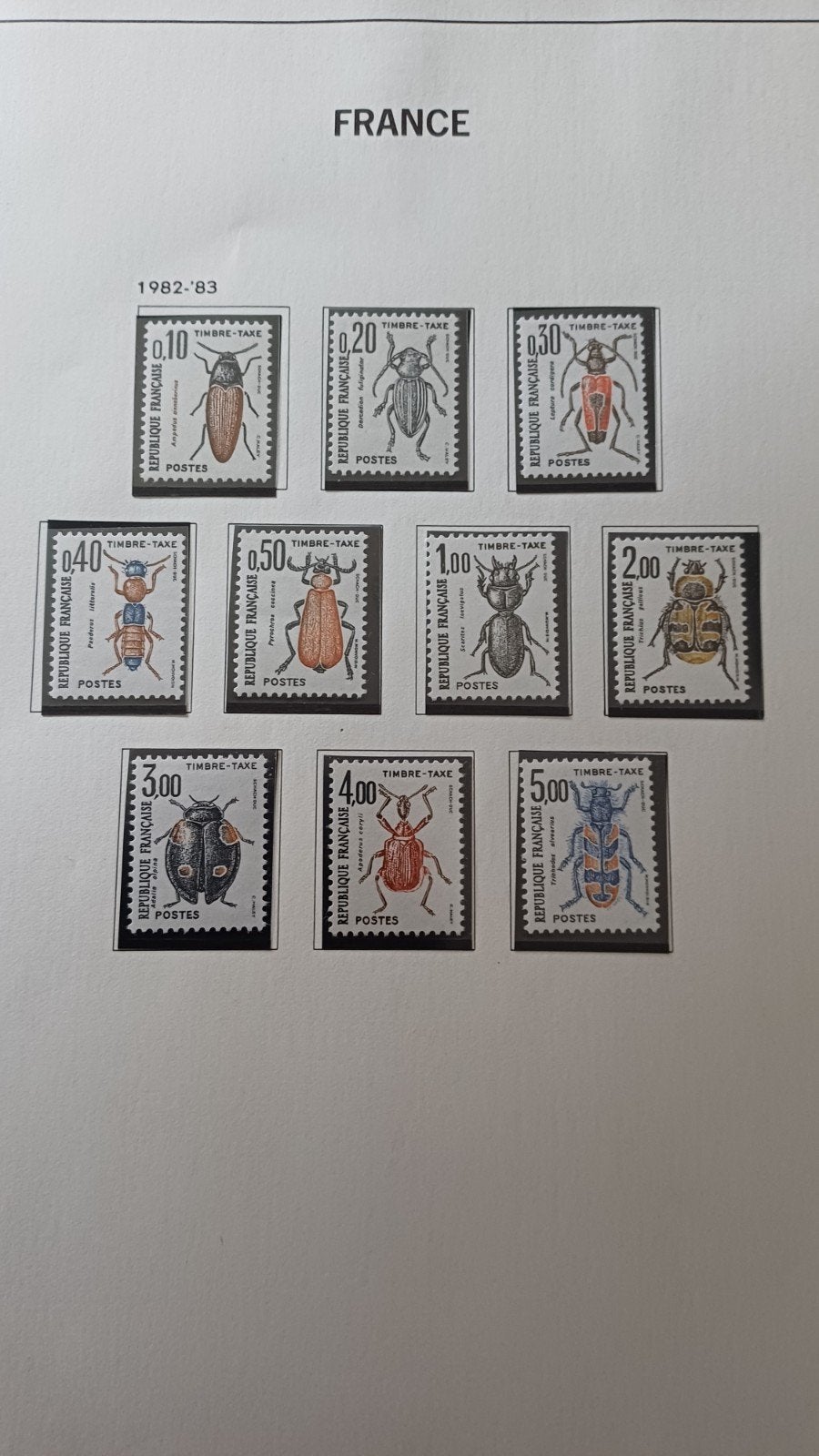 Frankrijk, 1982-83, insecten, Ophalen of Verzenden, Postfris, Dier of Natuur