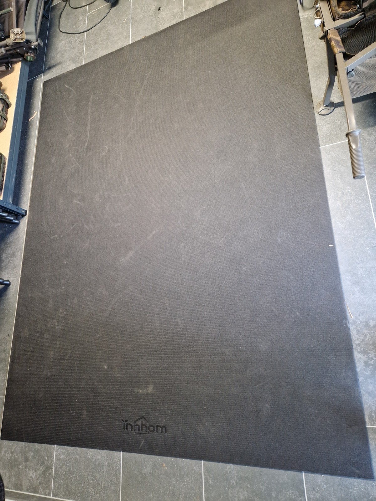Innhom Fitnessmat groot 244x183 cm 8 mm dik Comfortabel, Ophalen, Gebruikt, Benen, Fitnessmat