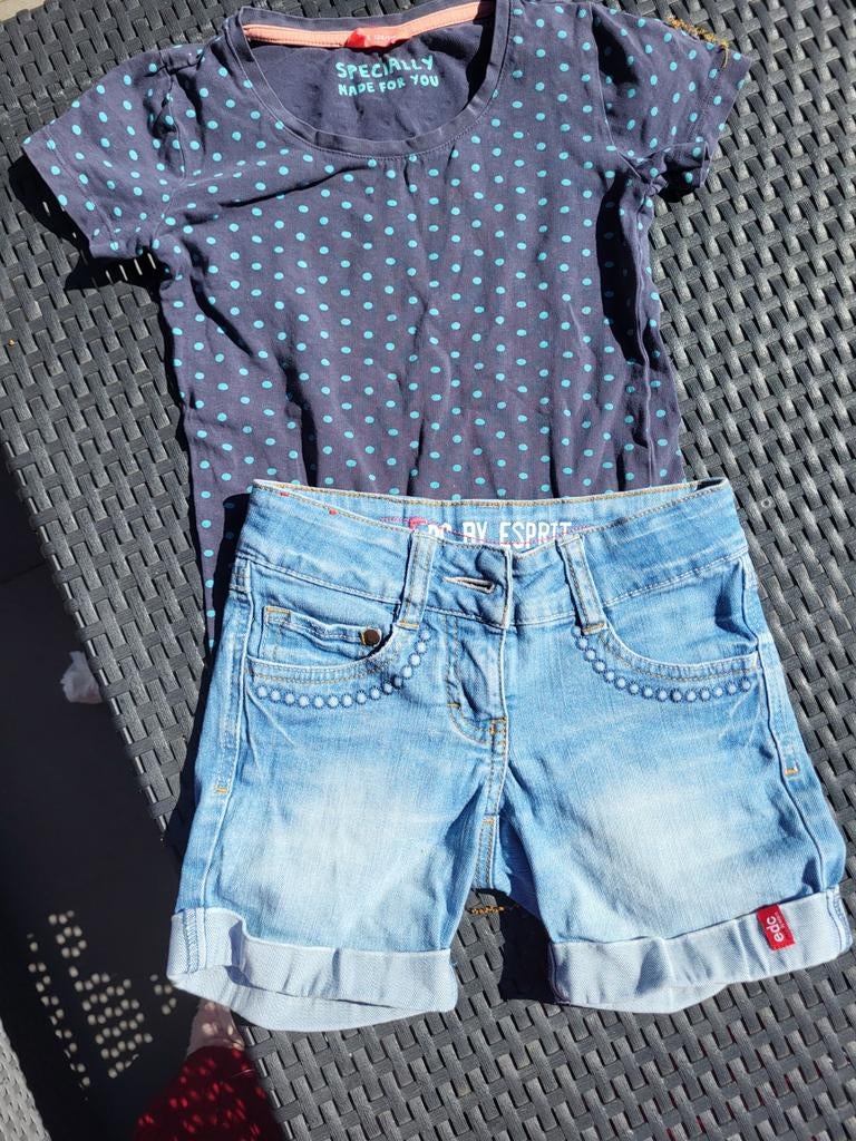 Zomer setje: Esprit short en shirt maat 134/140, Gebruikt, Meisje, Ophalen of Verzenden, Setje